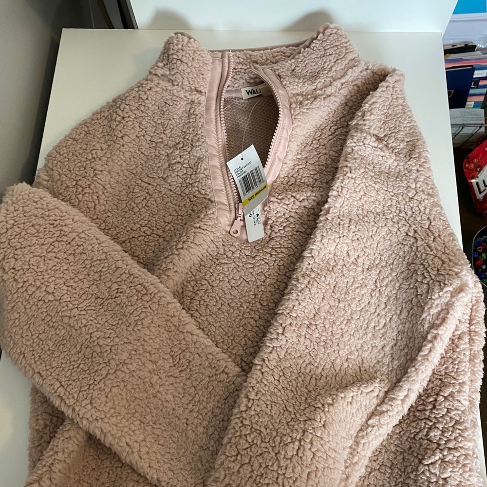 sherpa coat cropped